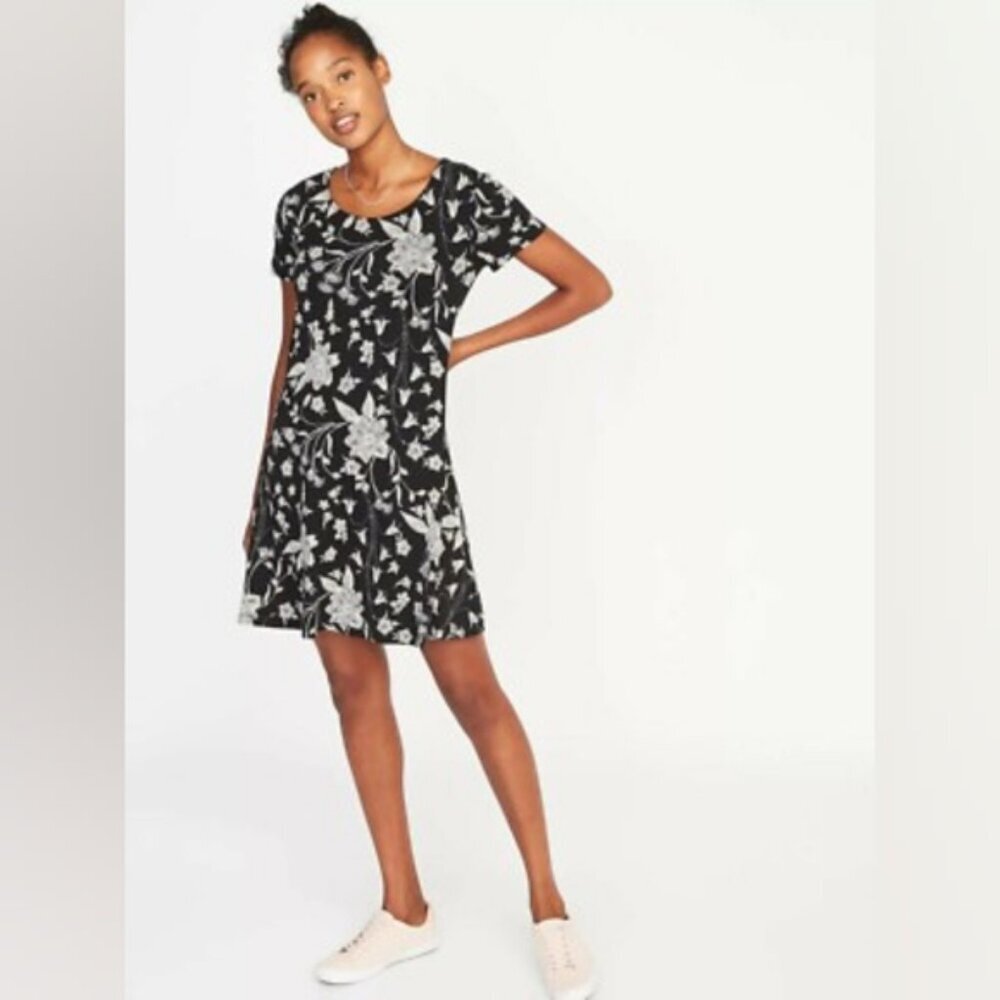 Old Navy Floral Resort Feminine Cottage Boho Summer Swing Dress S